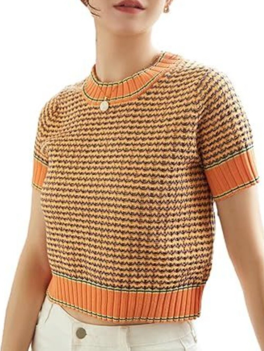 Knit-like crop top